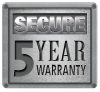 5 Year Warranty